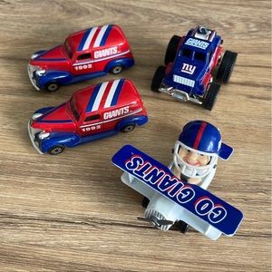 Lot of 4 Vintage New York GIANTS Diecast Cars Truck Airplane ERTL Matchbox 1992
